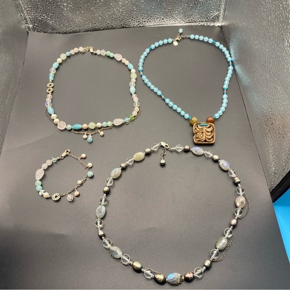 Luxe 925 sterling silver Glass bead jewelry Necklace’s& bracelet - Picture 9 of 11